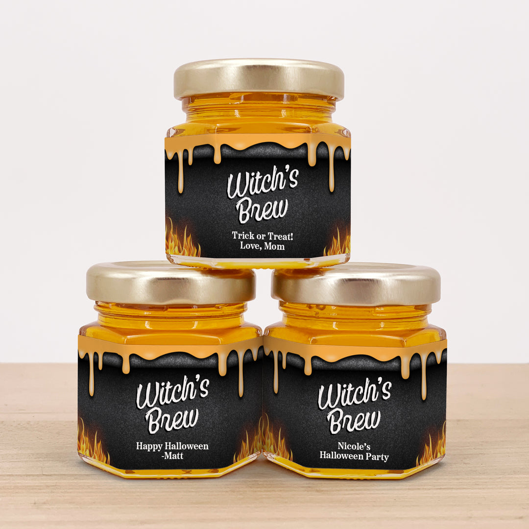 Mini Halloween Honey Jar, Witch&