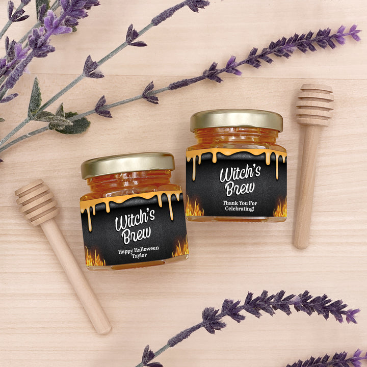 Mini Halloween Honey Jar, Witch&
