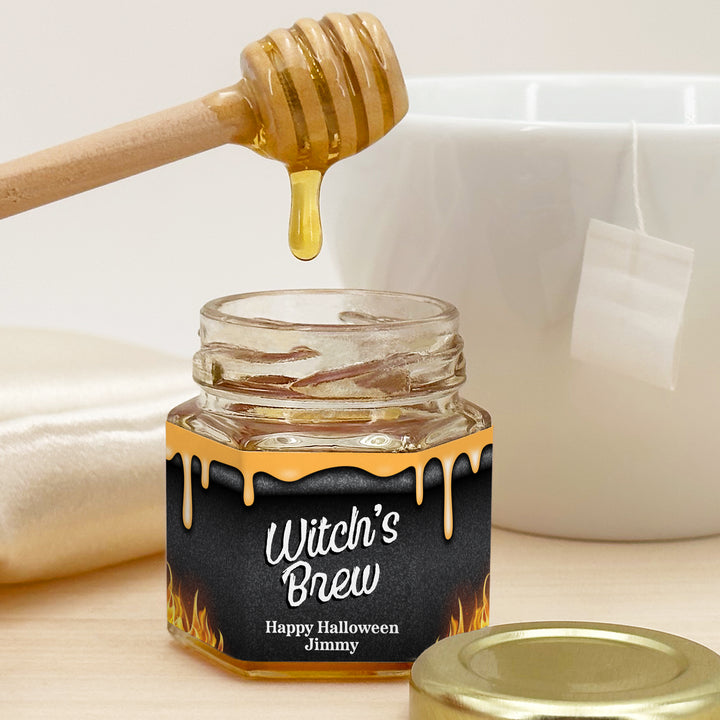 Mini Halloween Honey Jar, Witch&