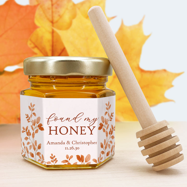Honey Wedding Favors, Fall Wedding Honey, Autumn Leaves, I Found my Honey