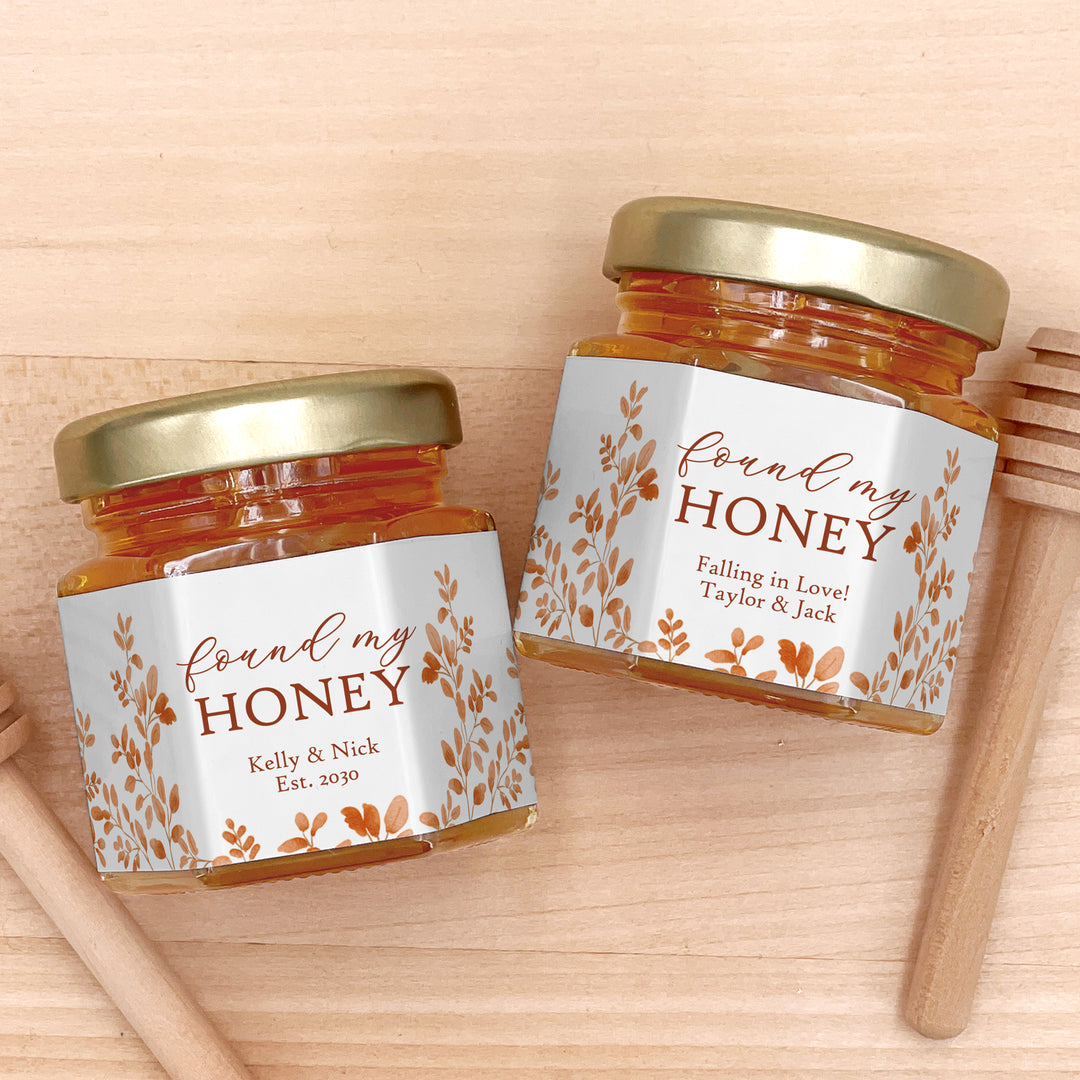 Honey Wedding Favors, Fall Wedding Honey, Autumn Leaves, I Found my Honey