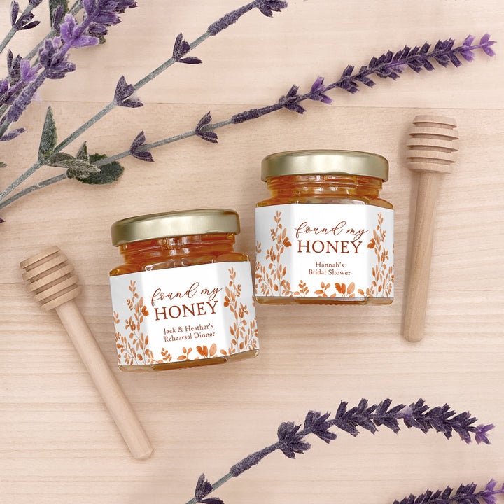 Honey Wedding Favors, Fall Wedding Honey, Autumn Leaves, I Found my Honey