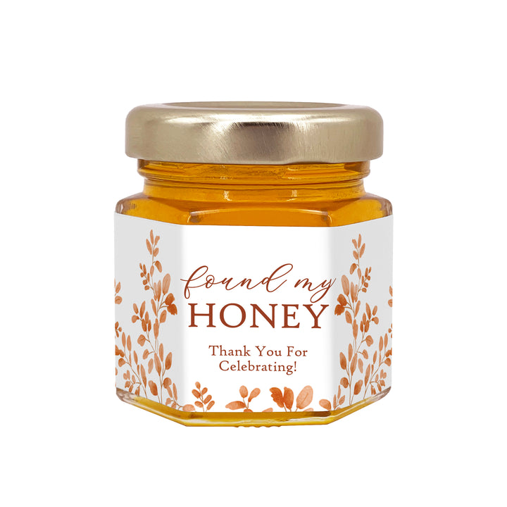 Honey Wedding Favors, Fall Wedding Honey, Autumn Leaves, I Found my Honey