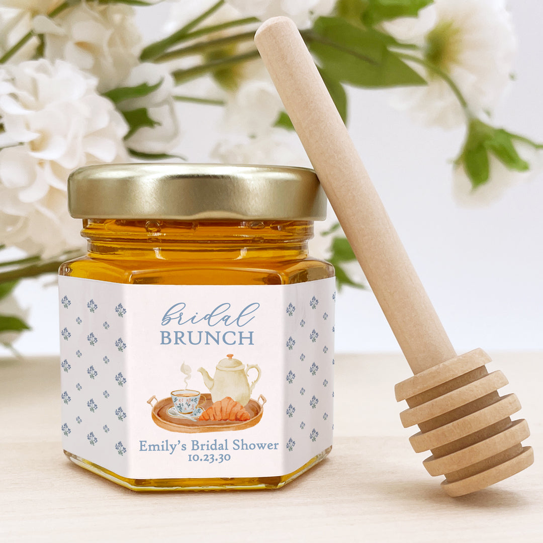 Honey Bridal Shower Favors, Time for Tea with the Bride to Be, Bridal Brunch, Bridal Shower Tea Tray