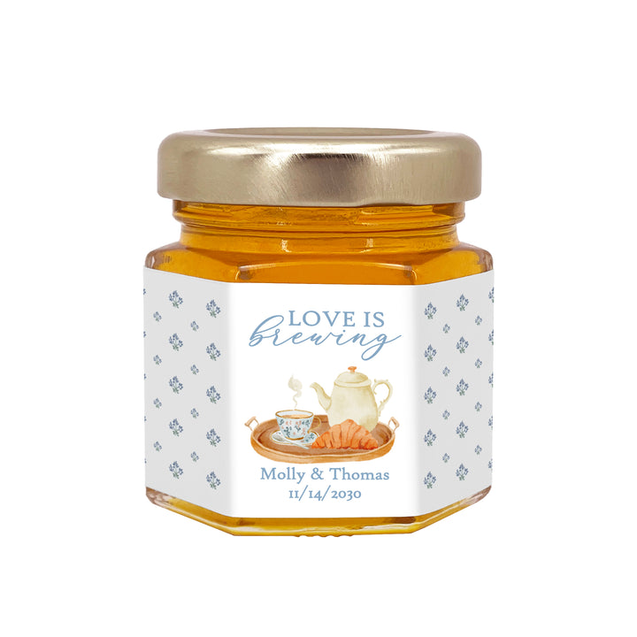 Honey Bridal Shower Favors, Time for Tea with the Bride to Be, Bridal Brunch, Bridal Shower Tea Tray