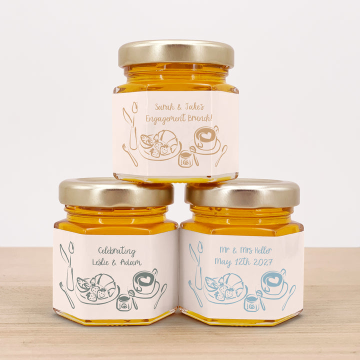 Honey Wedding Favors, Hand Drawn Café Sketch