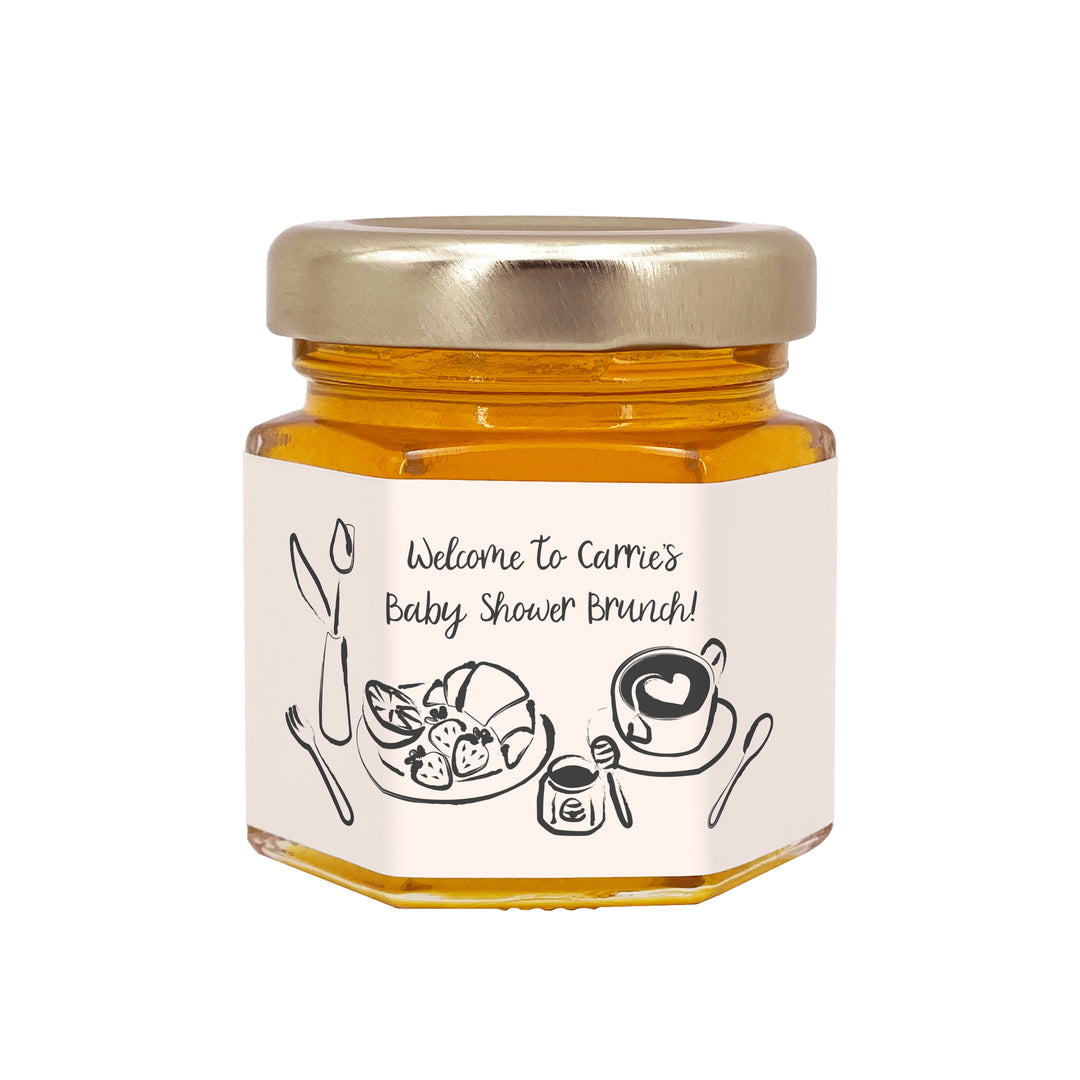 Honey Wedding Favors, Hand Drawn Café Sketch