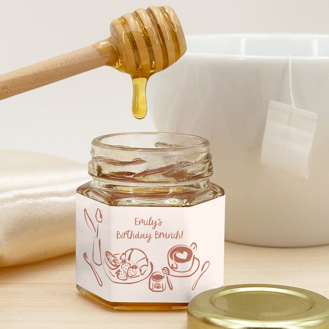 Honey Wedding Favors, Hand Drawn Café Sketch