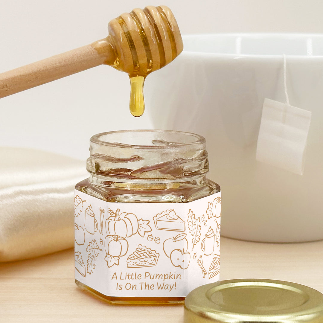 Fall Doodle Honey Favors, Bridal Shower, Friendsgiving, Wedding Favors