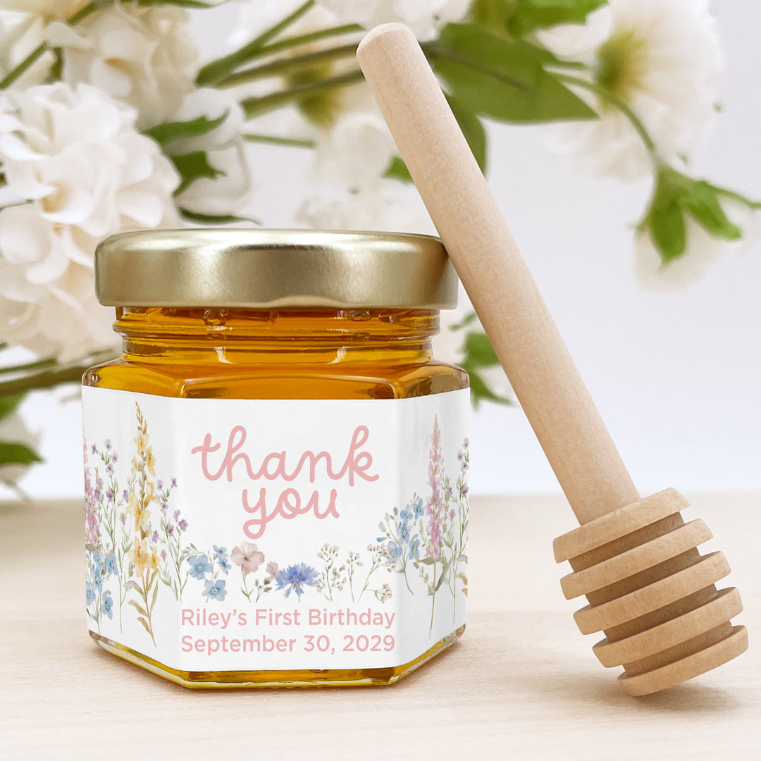 Little Wildflower Birthday, Wild One, Two Wild, Wild & Three, Birthday Honey Jars
