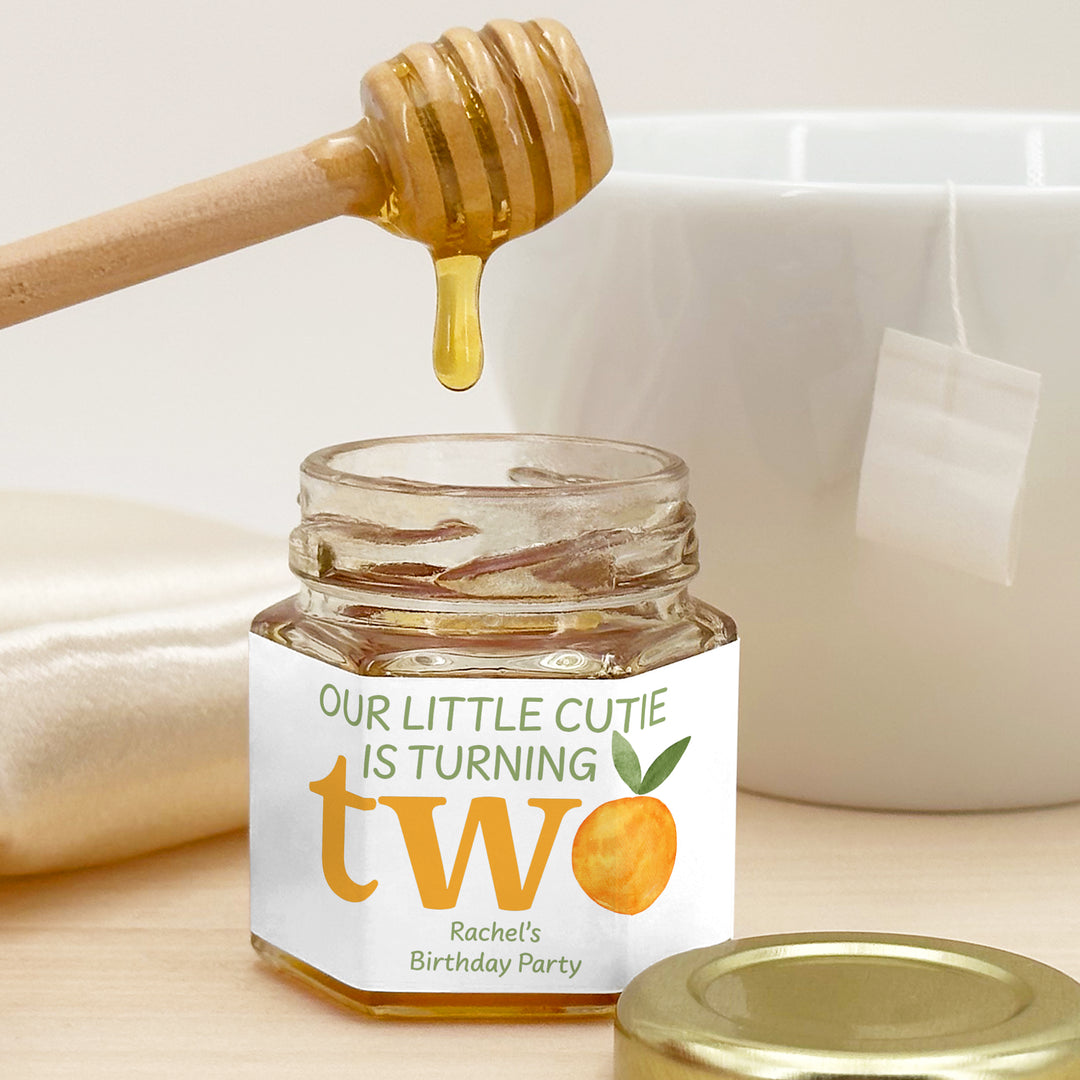 Little Cutie Birthday, Our Little Cutie is Turning One, Birthday Honey Jars