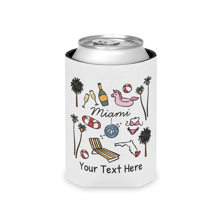Miami Can Cooler — Personalized Bachelorette Party Can Cooler