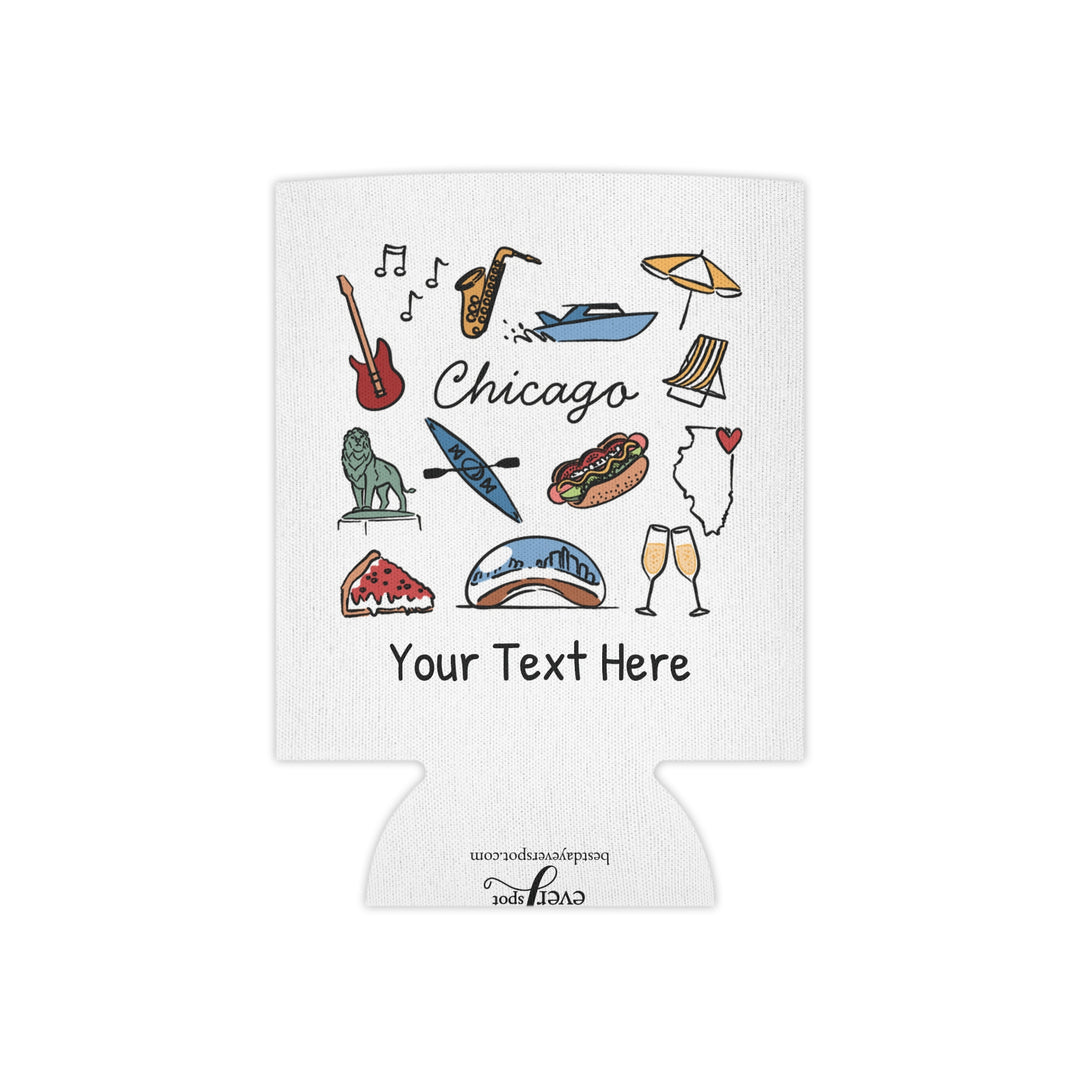 Chicago Can Cooler — Personalized Bachelorette Party Can Cooler