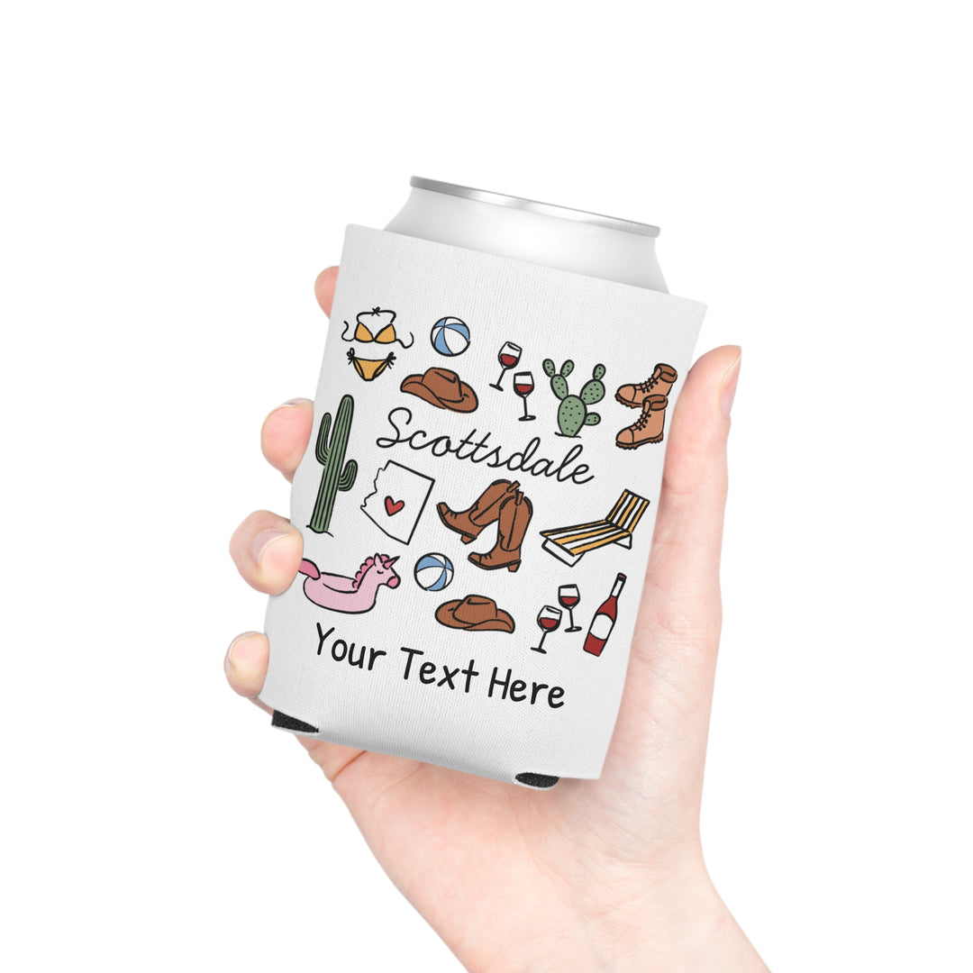 Scottsdale Can Cooler — Personalized Bachelorette Party Can Cooler
