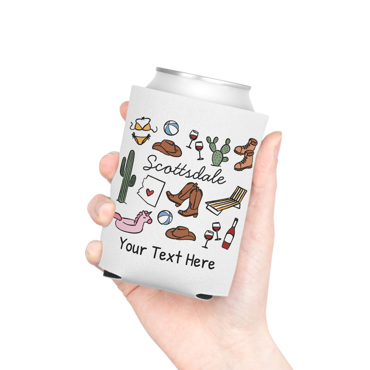Scottsdale Can Cooler — Personalized Bachelorette Party Can Cooler