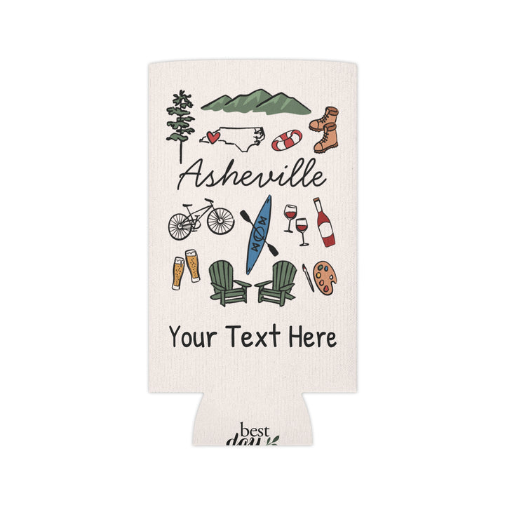 Asheville Can Cooler — Personalized Bachelorette Party Can Cooler