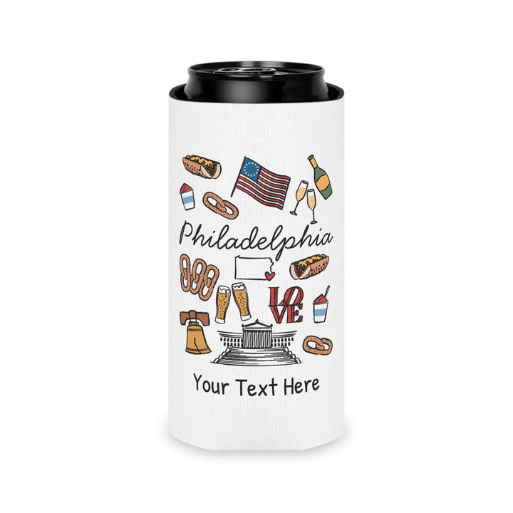 Philadelphia Can Cooler — Personalized Bachelorette Party Can Cooler