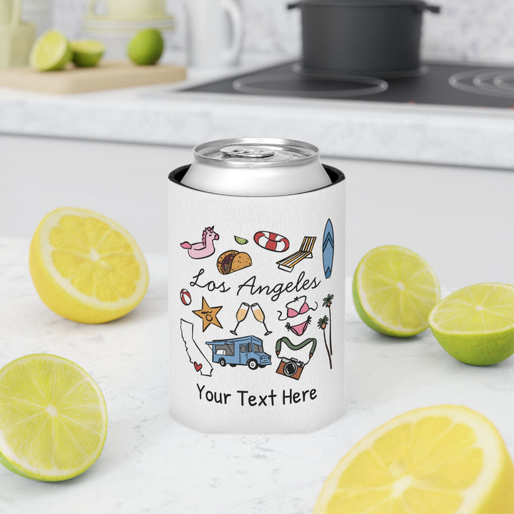 Los Angeles Can Cooler — Personalized Bachelorette Party Can Cooler