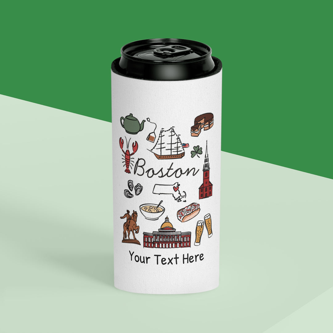Boston Can Cooler — Personalized Bachelorette Party Can Cooler