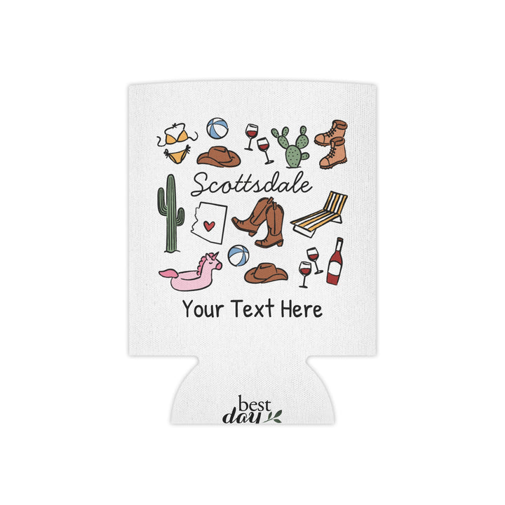 Scottsdale Can Cooler — Personalized Bachelorette Party Can Cooler