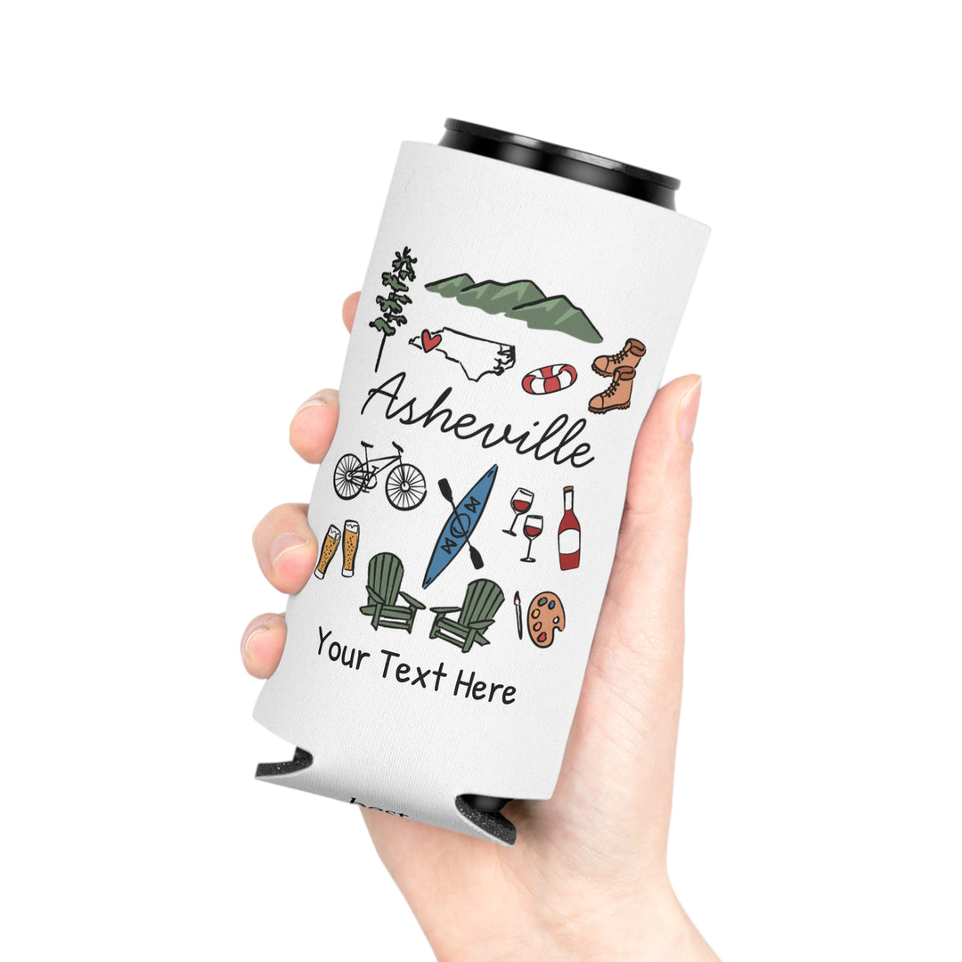 Asheville Can Cooler — Personalized Bachelorette Party Can Cooler