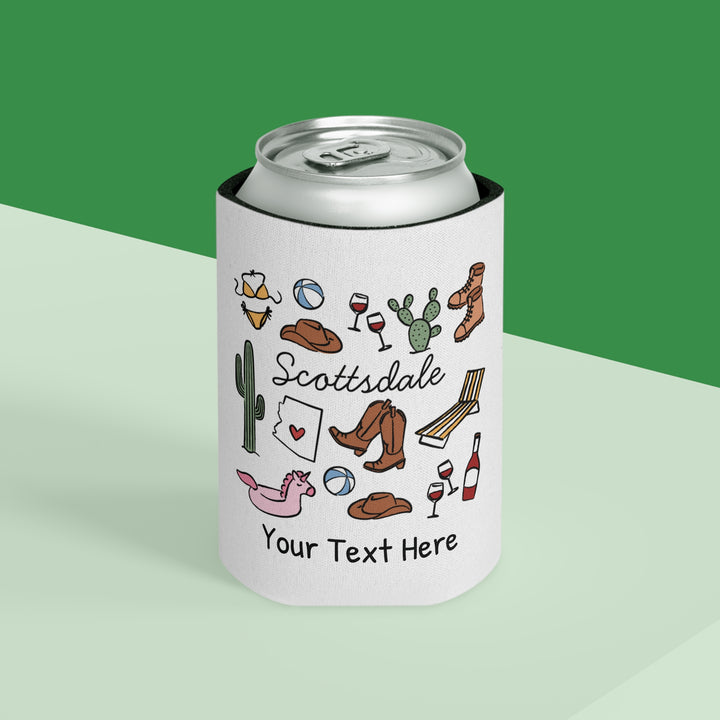 Scottsdale Can Cooler — Personalized Bachelorette Party Can Cooler