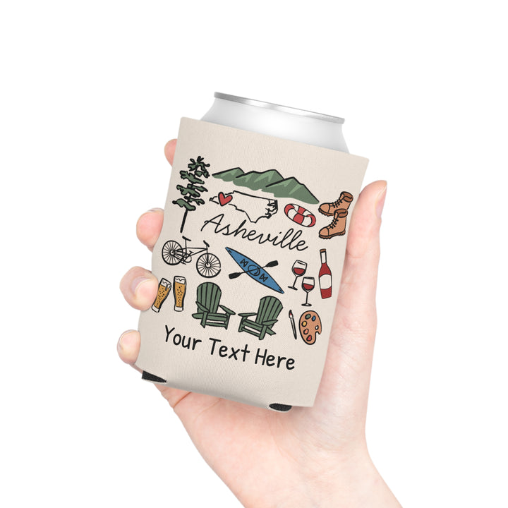 Asheville Can Cooler — Personalized Bachelorette Party Can Cooler