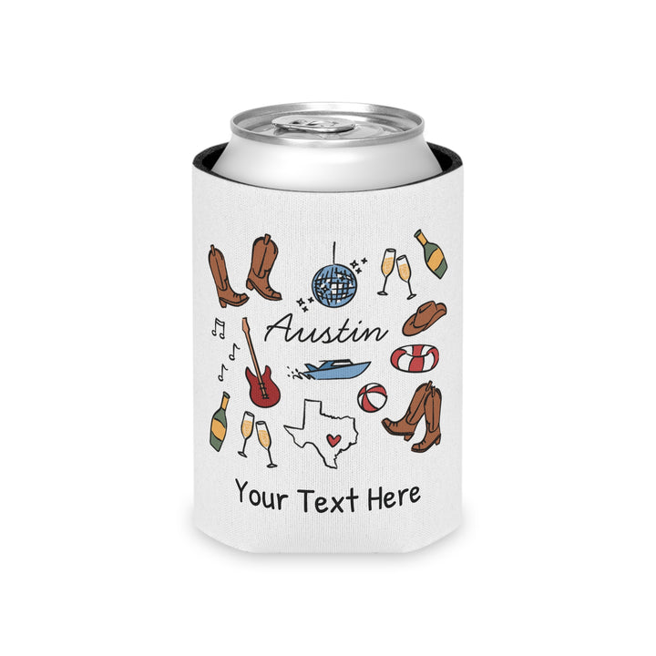 Austin Can Cooler — Personalized Bachelorette Party Can Cooler
