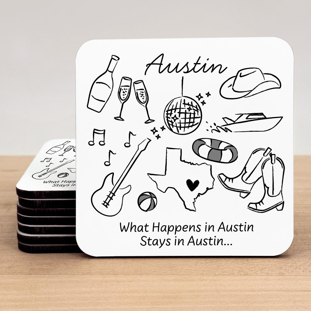Custom Wedding Coasters, Girls Trip, Austin Bachelorette Coasters