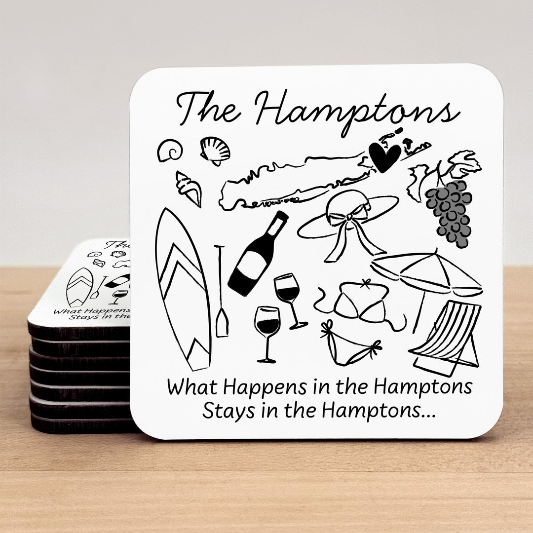 Custom Wedding Coasters, Girls Trip, Hamptons Bachelorette Coasters