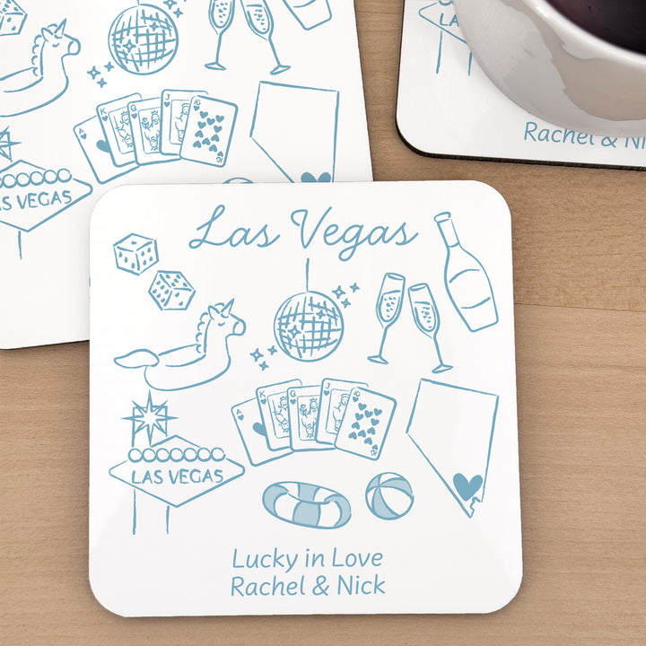 Custom Wedding Coasters, Girls Trip, Las Vegas Bachelorette Coasters