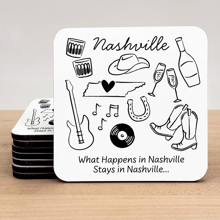 Custom Wedding Coasters, Girls Trip, Nashville Bachelorette Coasters