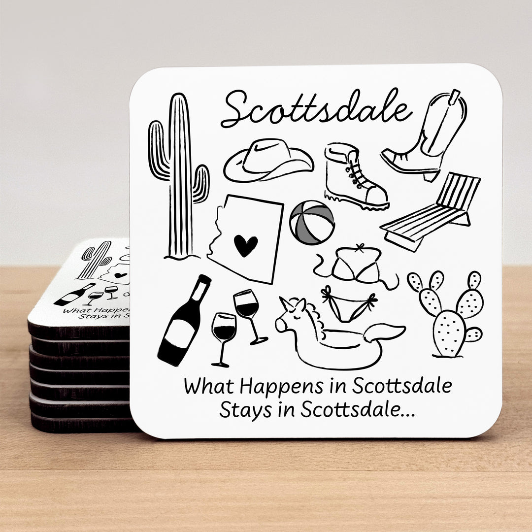 Custom Wedding Coasters, Girls Trip, Scottsdale Bachelorette Coasters
