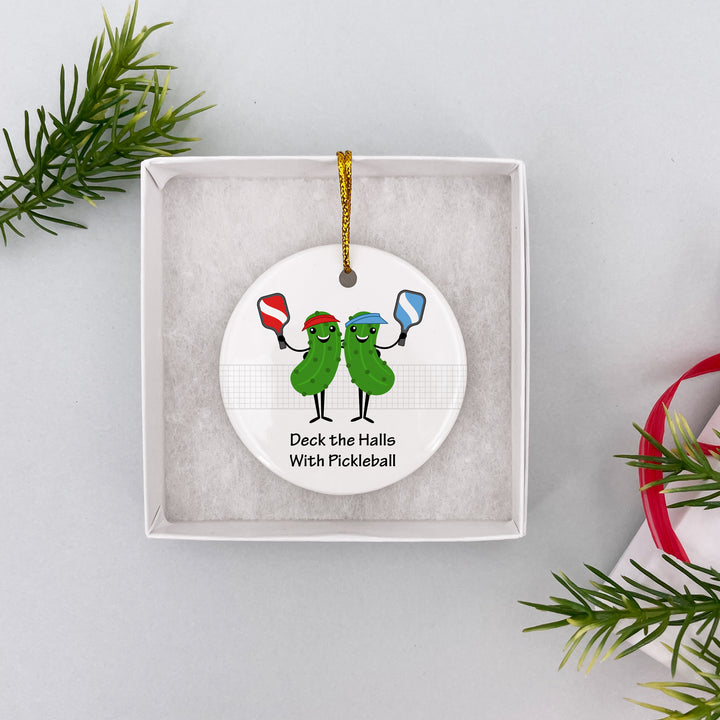 Pickleball Partner Gift, Personalized Pickleball Christmas Ornament