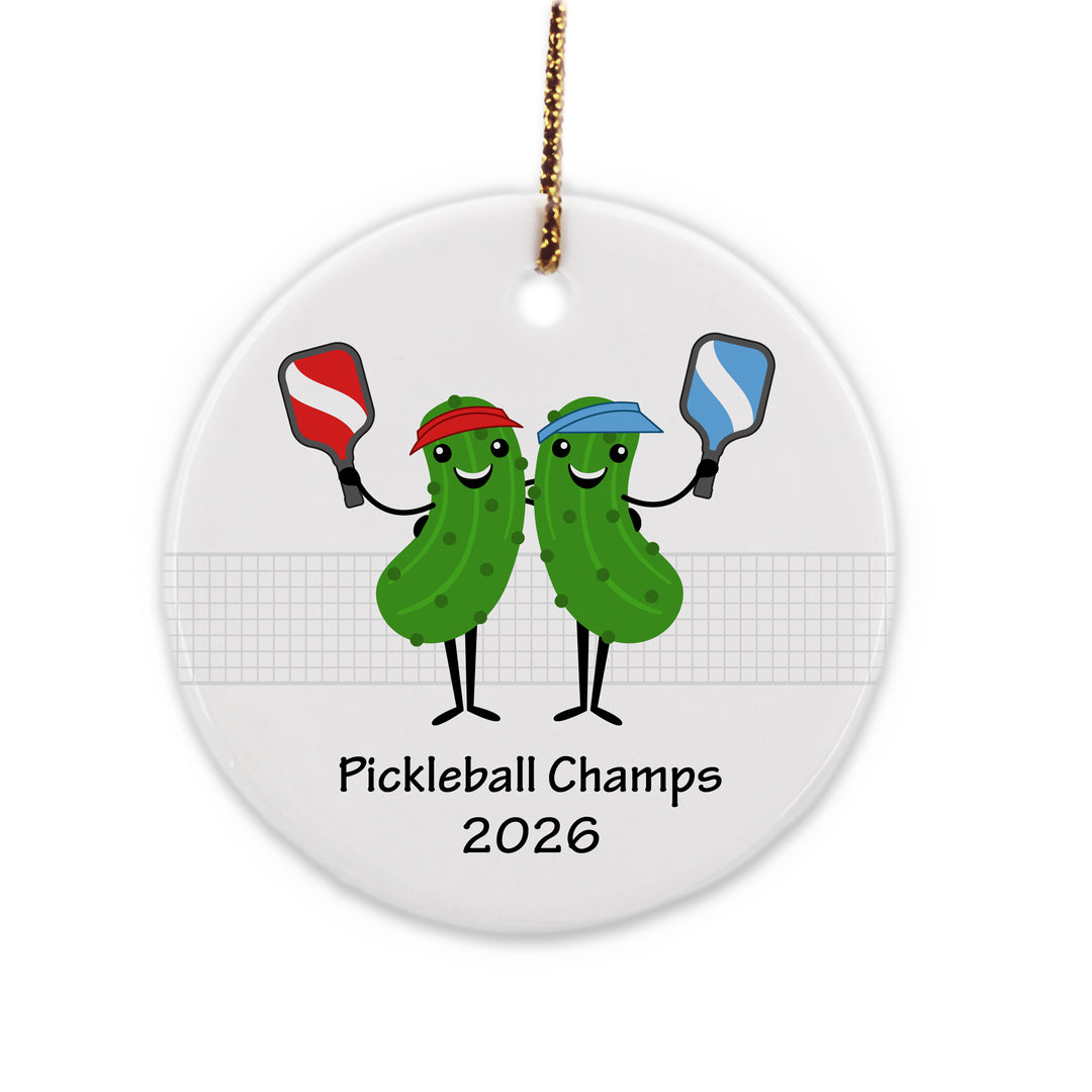 Pickleball Partner Gift, Personalized Pickleball Christmas Ornament