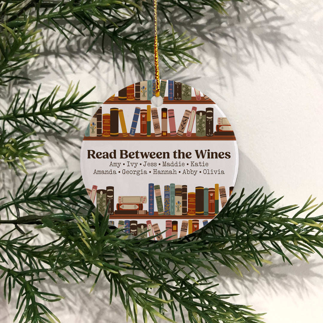 Personalized Book Club Ornament, Book Lover Christmas Keepsake Gift