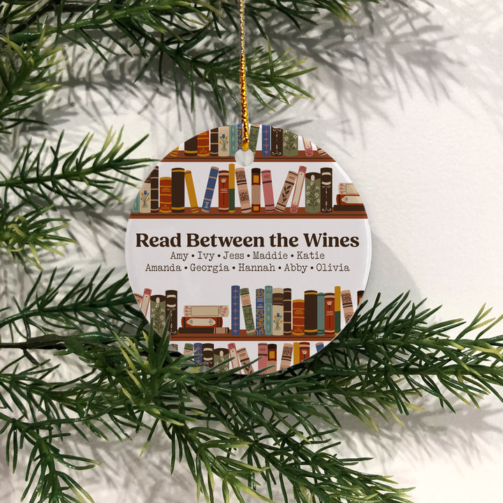 Personalized Book Club Ornament, Book Lover Christmas Keepsake Gift