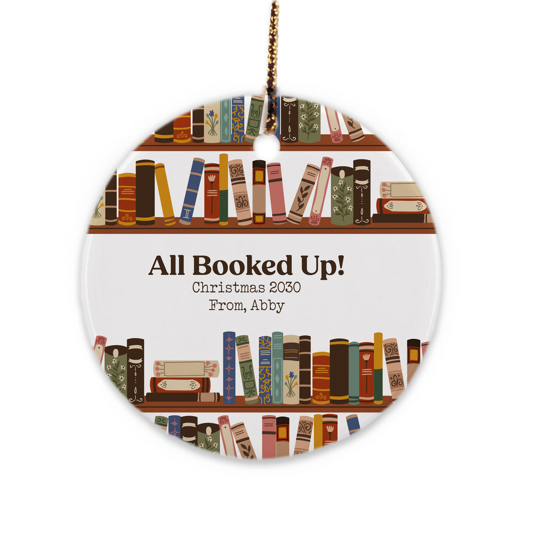 Personalized Book Club Ornament, Book Lover Christmas Keepsake Gift