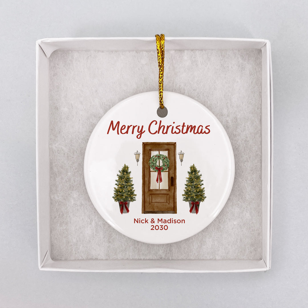 Personalized First Christmas New Home Ornament, Keepsake Gift, Christmas Door Ornament