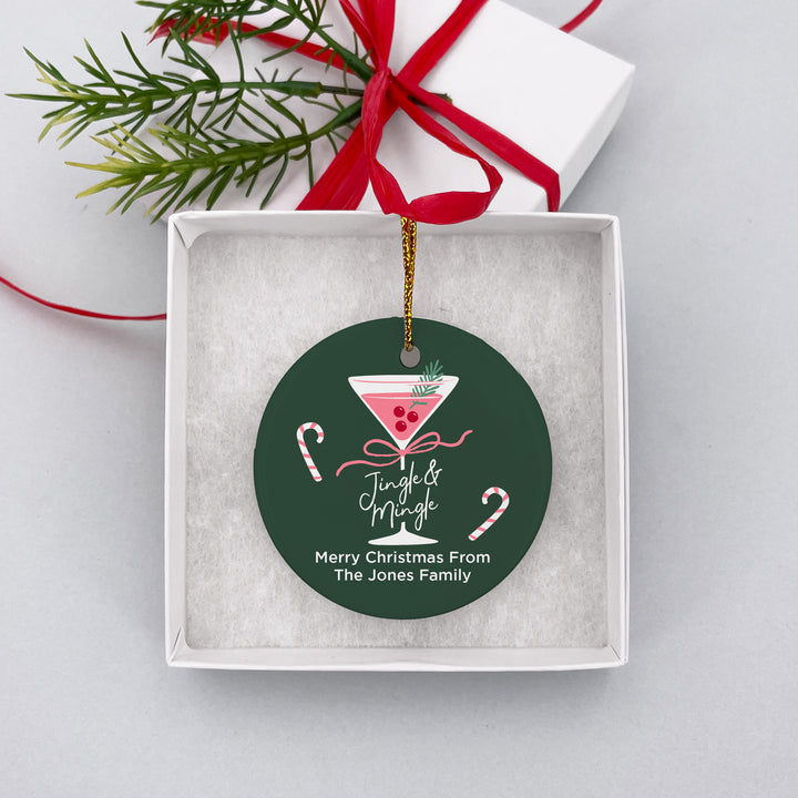 Personalized Christmas Ornament, Christmas Martinis
