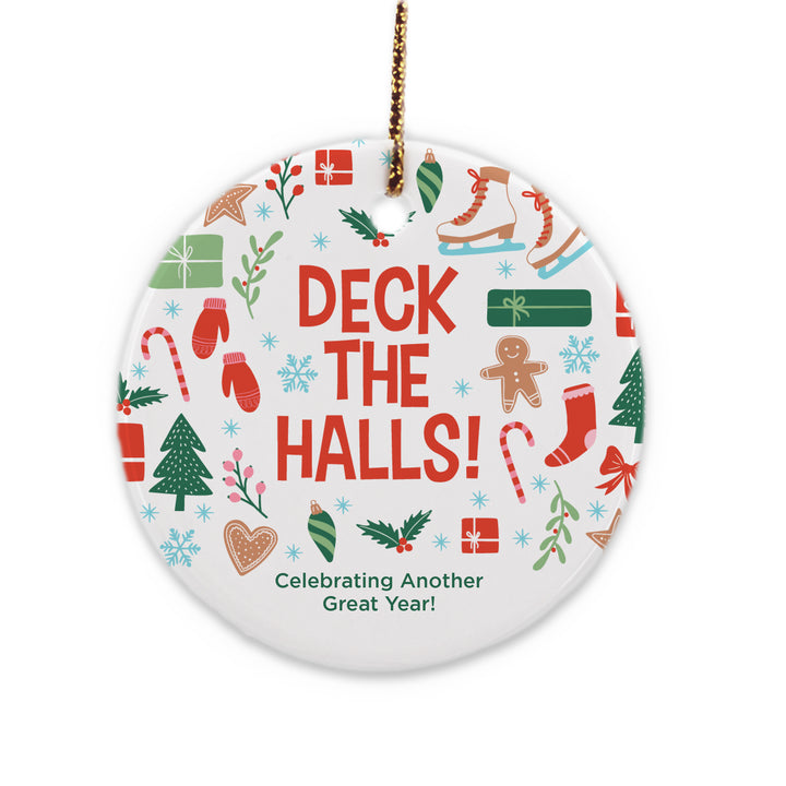 Personalized Christmas Tree Ornament - Christmas Pattern