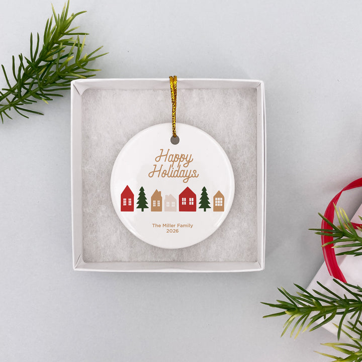 Personalized Christmas Tree Ornament - Christmas Village
