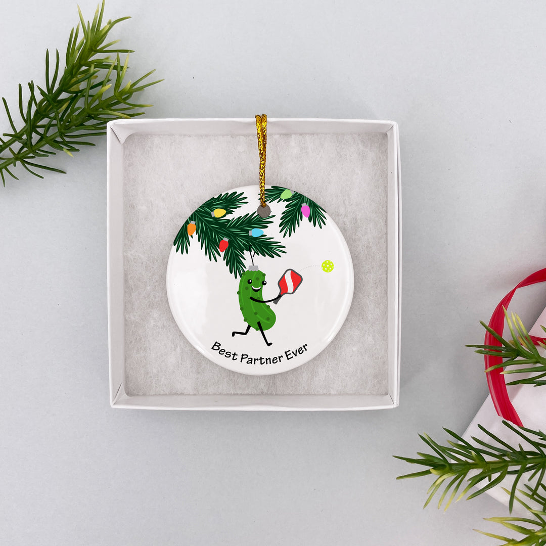 Pickleball Christmas Ornament, Personalized Pickleball Ornament