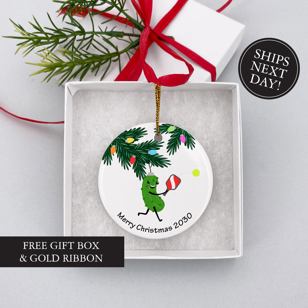 Pickleball Christmas Ornament, Personalized Pickleball Ornament