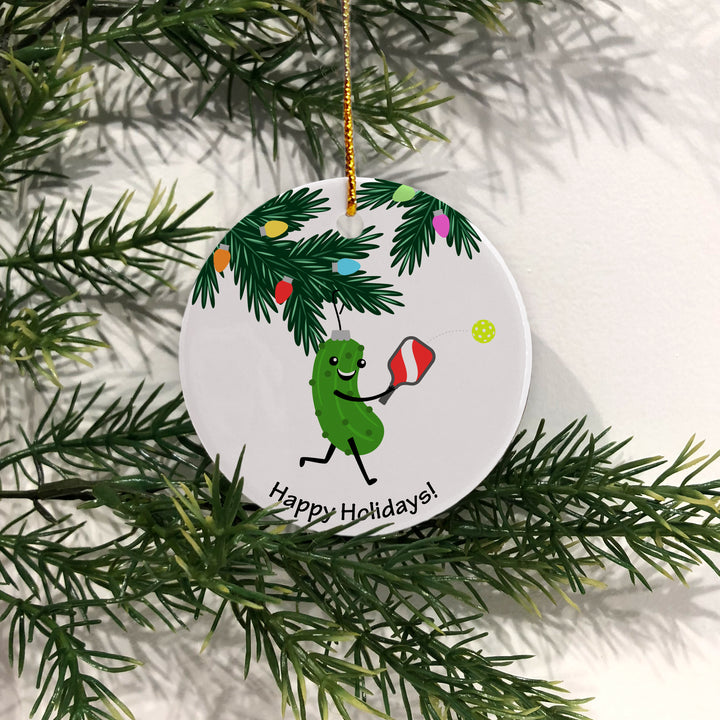 Pickleball Christmas Ornament, Personalized Pickleball Ornament