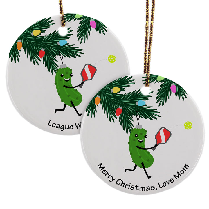 Pickleball Christmas Ornament, Personalized Pickleball Ornament
