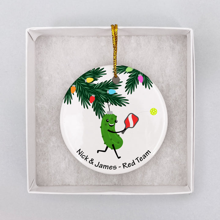 Pickleball Christmas Ornament, Personalized Pickleball Ornament