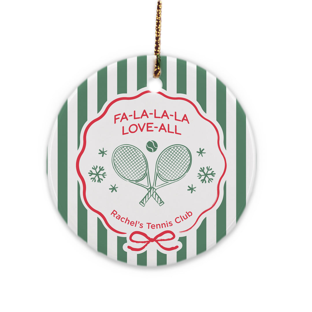 Personalized Tennis Christmas Ornament, A Very Merry Smash-mas, Tennis Stripe Christmas Ornament