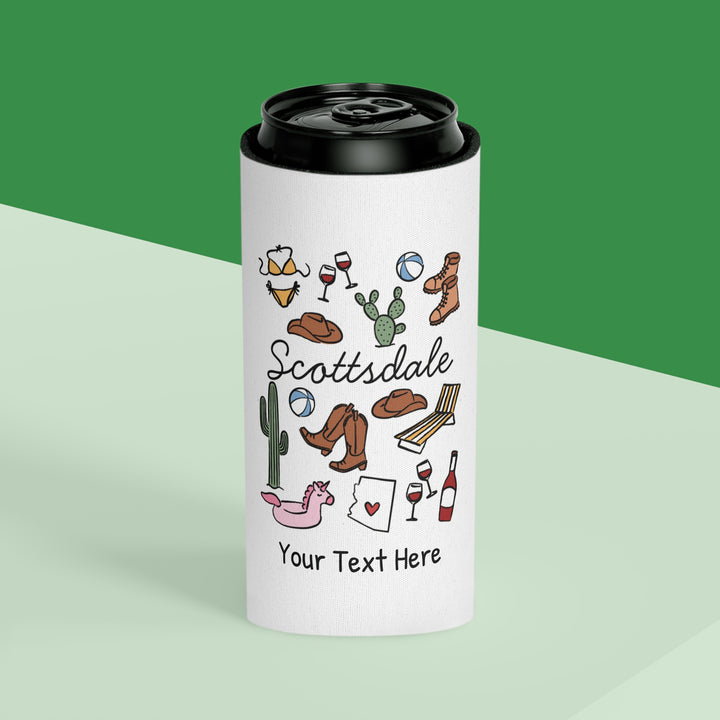Scottsdale Can Cooler — Personalized Bachelorette Party Can Cooler
