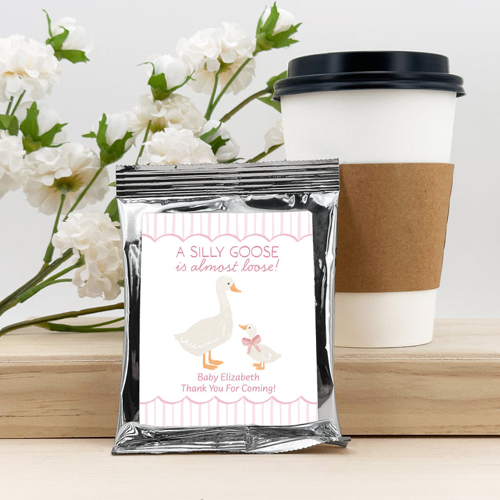 A Silly Goose is Almost Loose, Baby Shower Coffee Favors